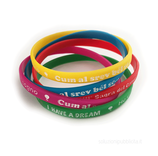 Braccialetti silicone 5 mm